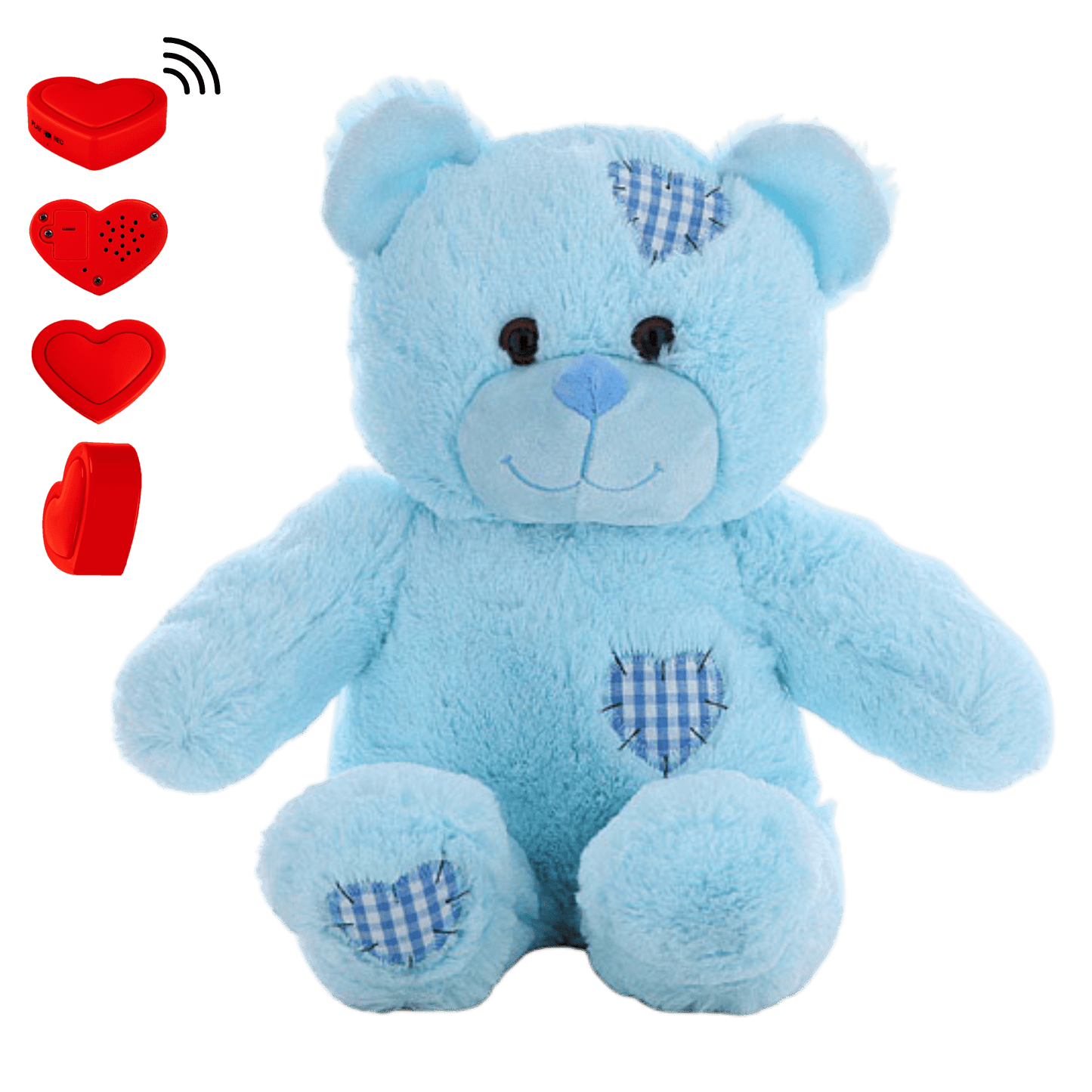Knuffelbeer Love Blauw - Met voicerecorder
