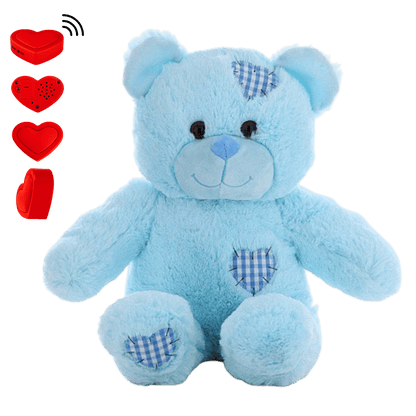 Knuffelbeer Love Blauw - Met voicerecorder