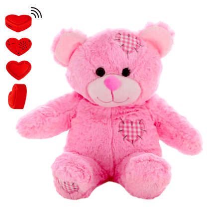 Knuffelbeer Love Roze - Met voicerecorder