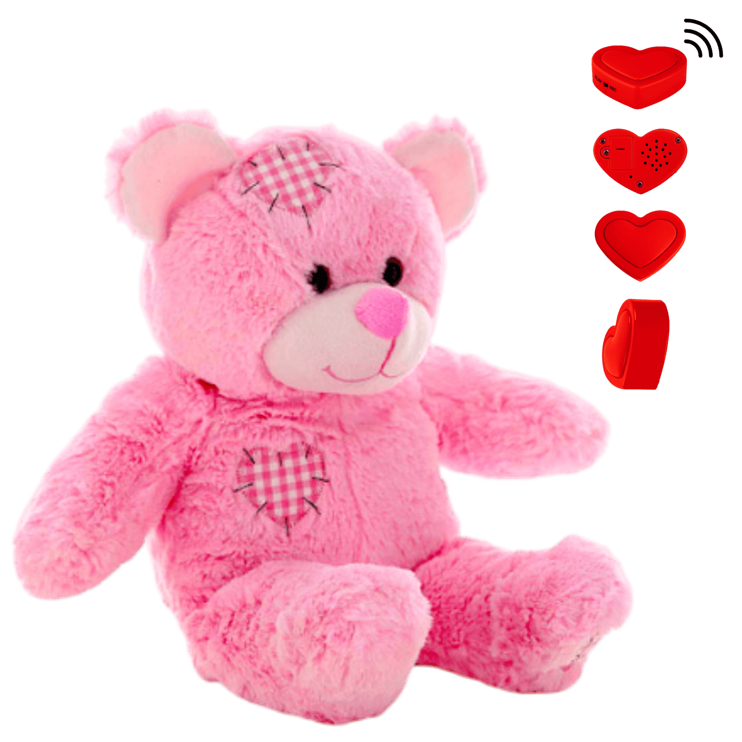 Knuffelbeer Love Roze - Met voicerecorder