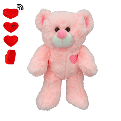 Roze Knuffelbeer met Stemopname – Gepersonaliseerde Teddybeer | The Hugify