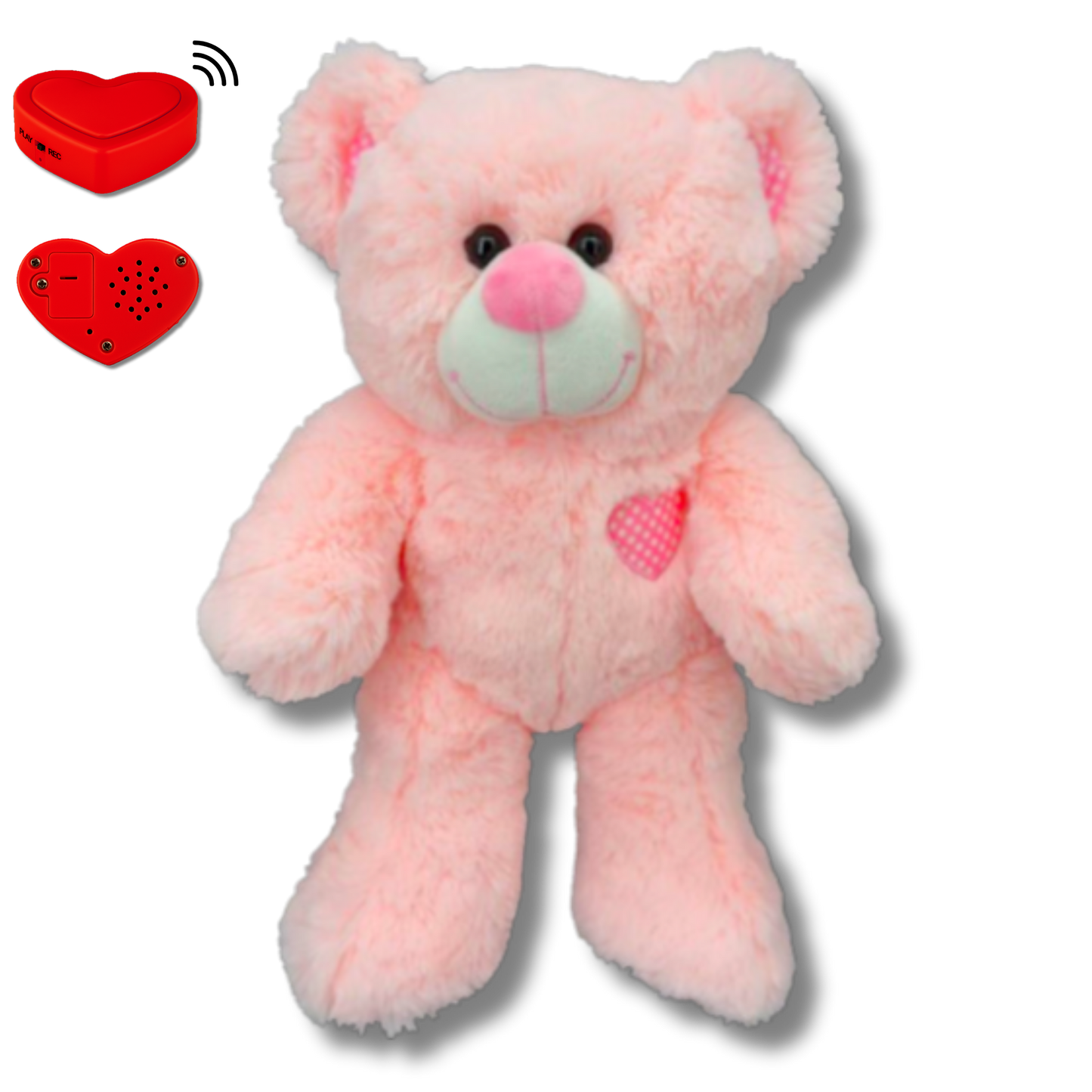 Roze Knuffelbeer met Stemopname – Gepersonaliseerde Teddybeer