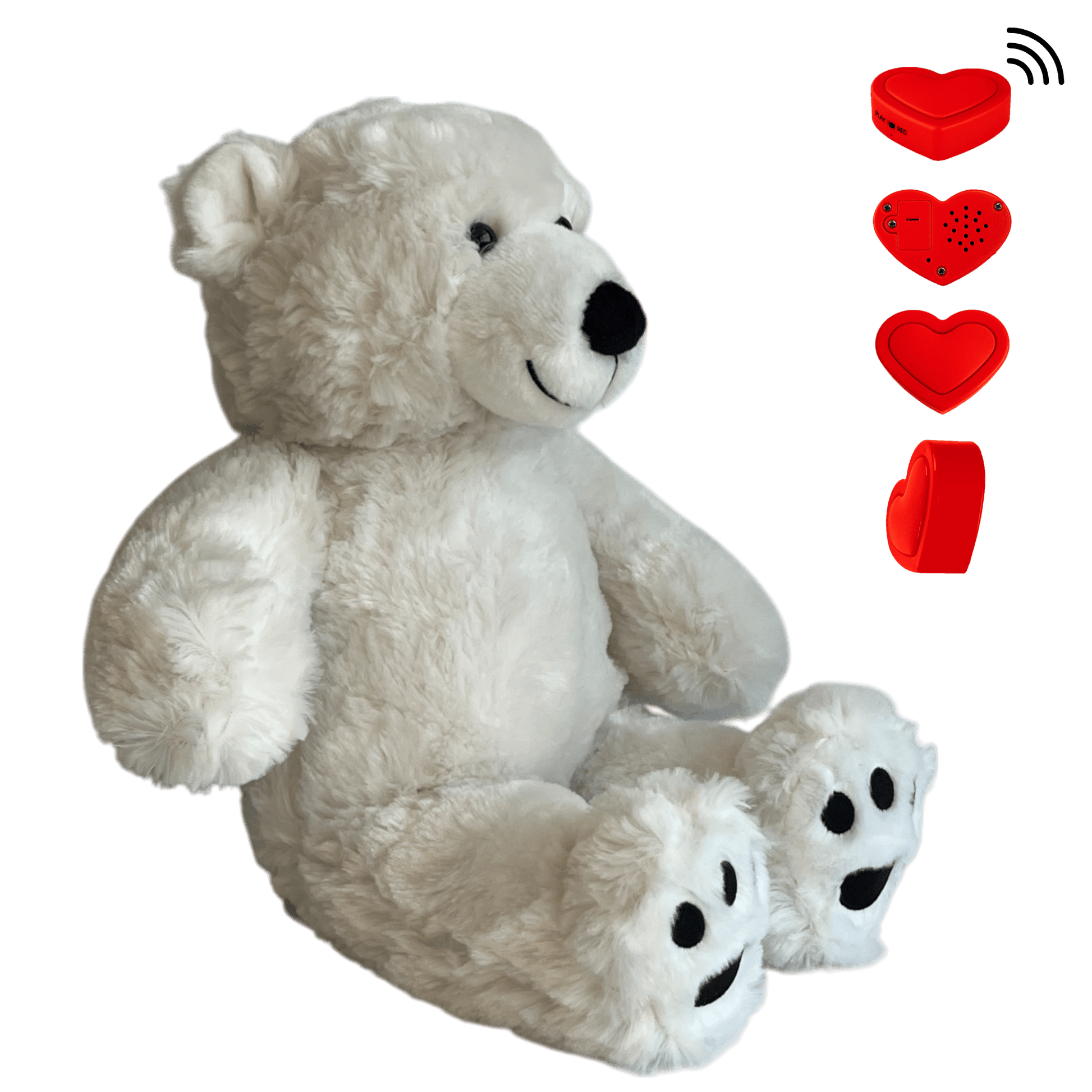 KnuffelBeer wit met spraakopname - The Hugify