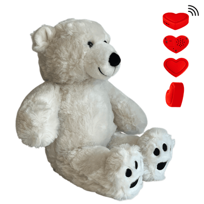 KnuffelBeer wit met spraakopname - The Hugify