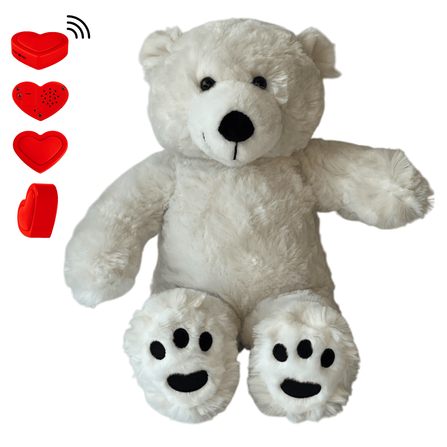 KnuffelBeer wit met spraakopname - The Hugify