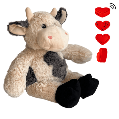 Knuffel Koe personaliseer met een ingesproken bericht - The Hugify