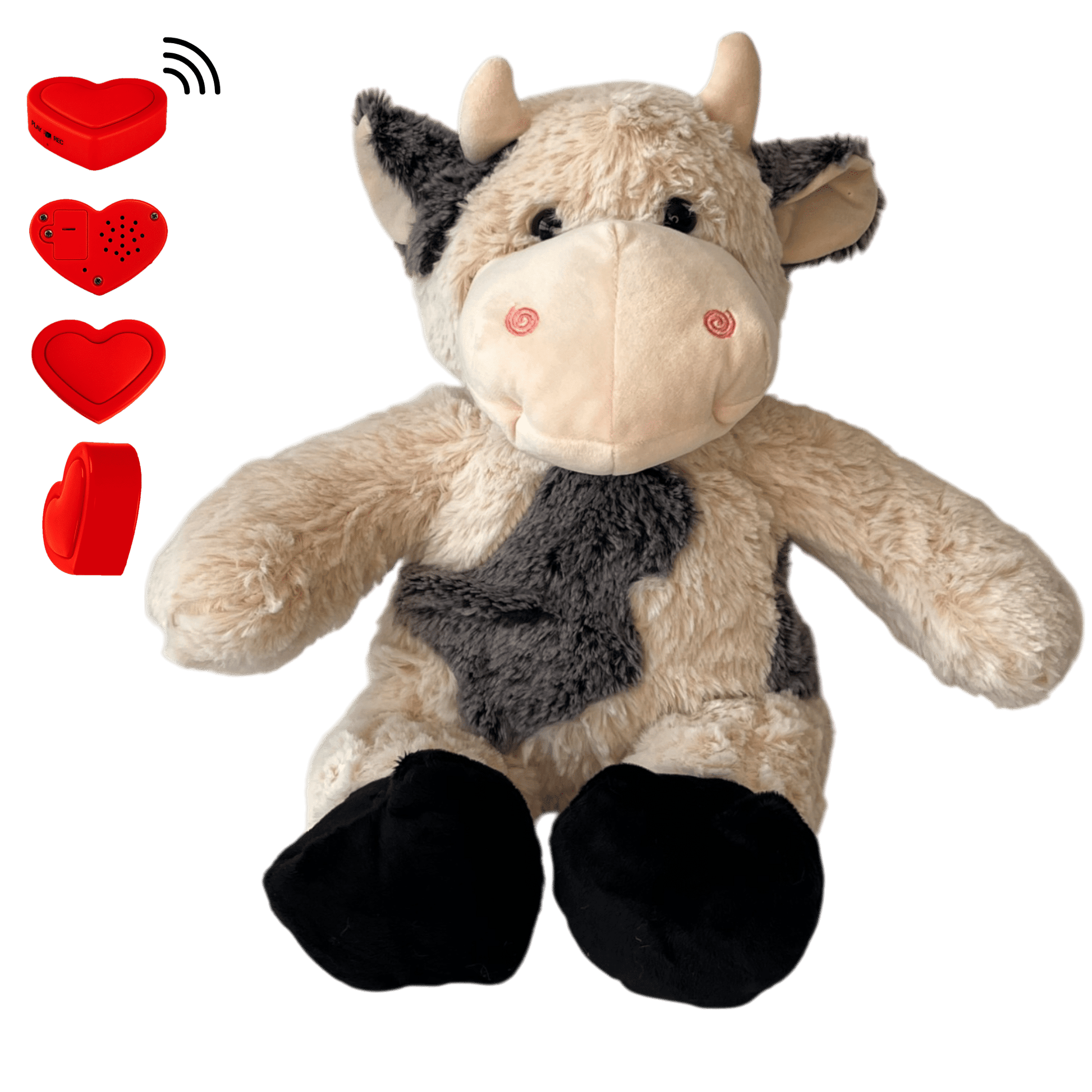 Knuffel Koe personaliseer met een ingesproken bericht - The Hugify