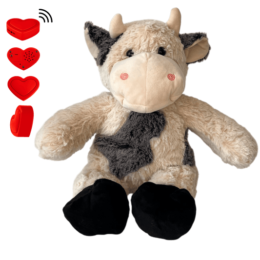 Knuffel Koe personaliseer met een ingesproken bericht - The Hugify