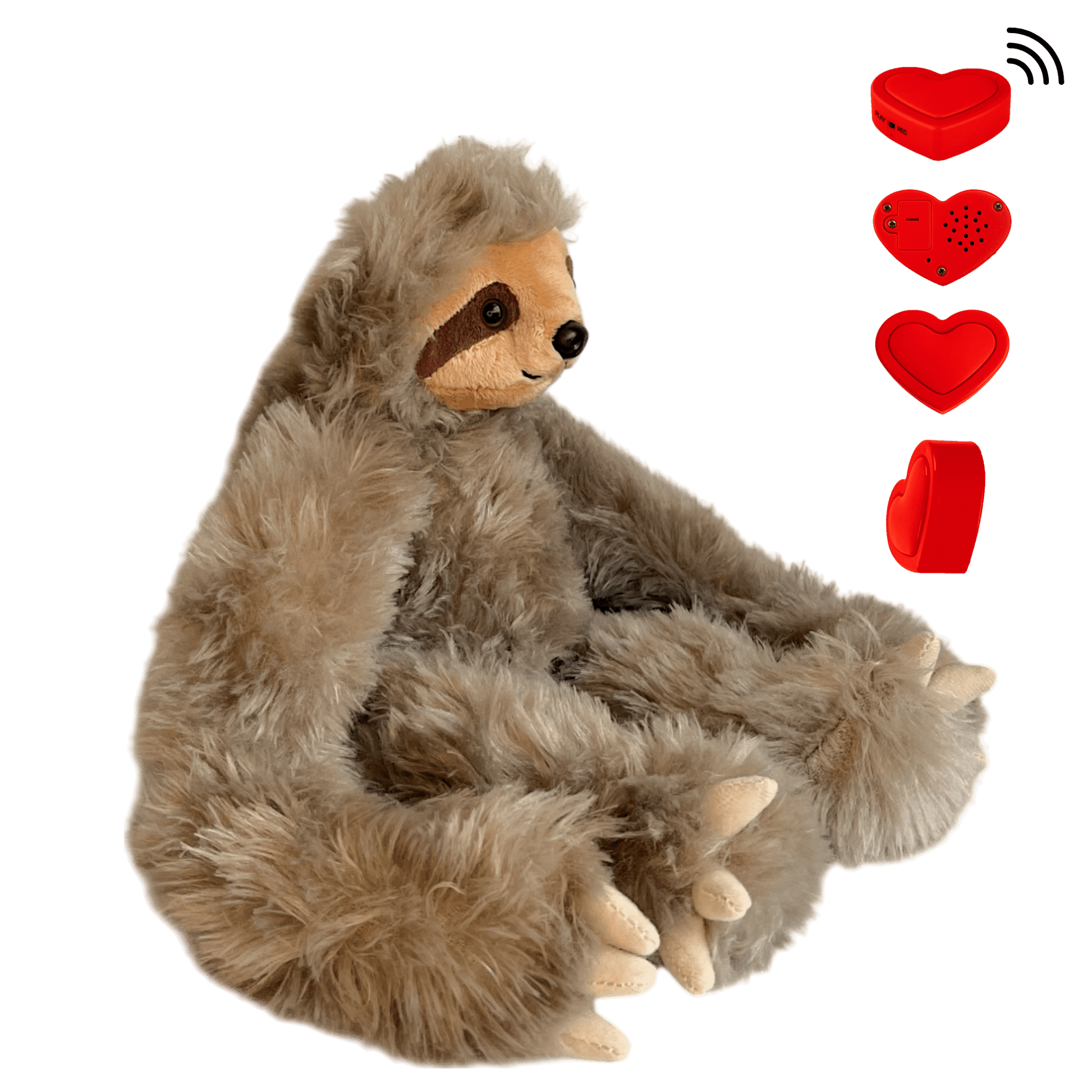 Knuffel Luiaard met eigen geluidsopname - The Hugify