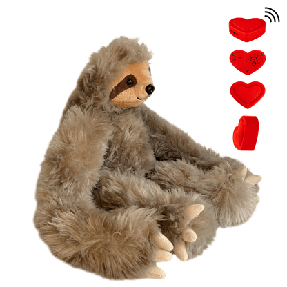 Knuffel Luiaard met eigen geluidsopname - The Hugify