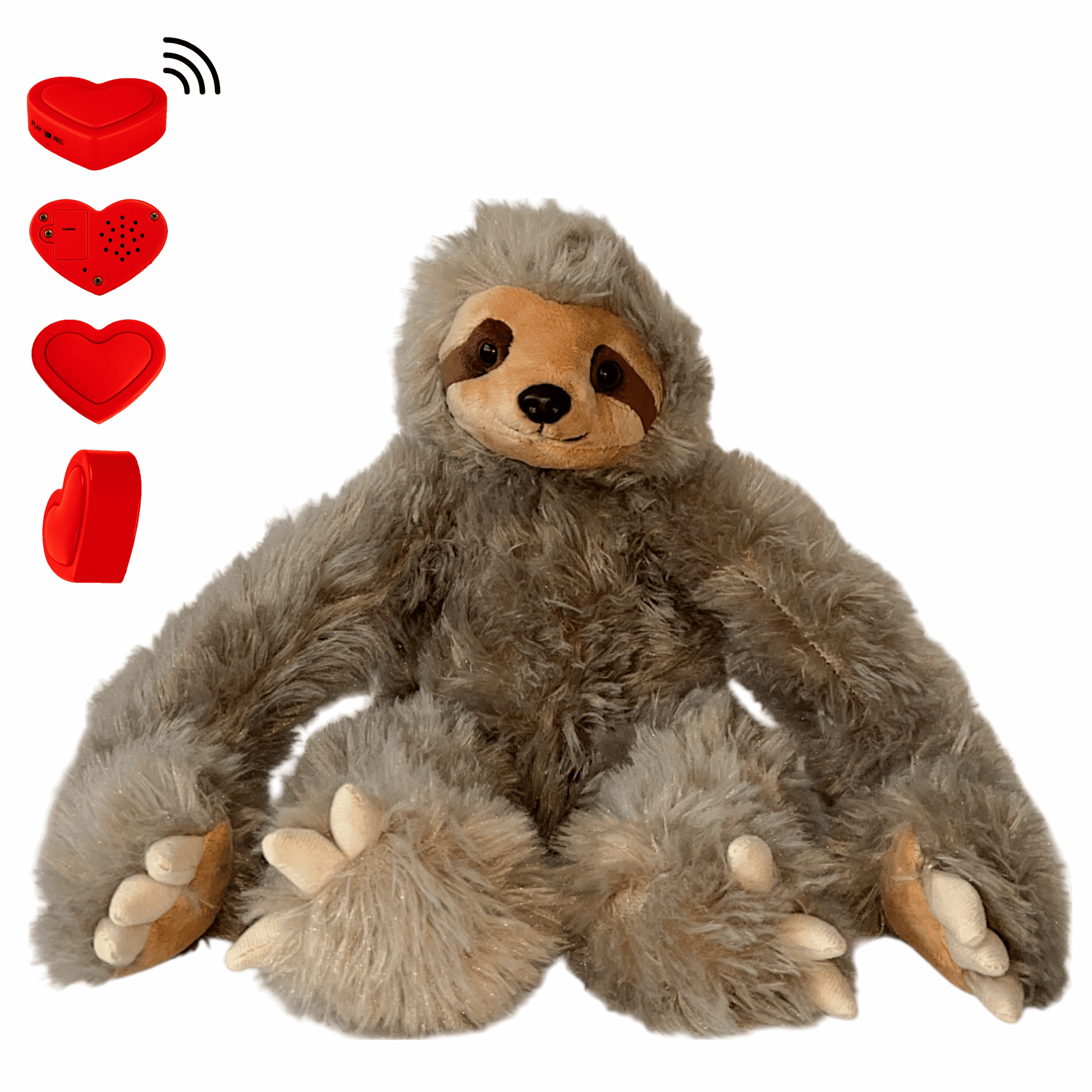 Knuffel Luiaard met eigen geluidsopname - The Hugify