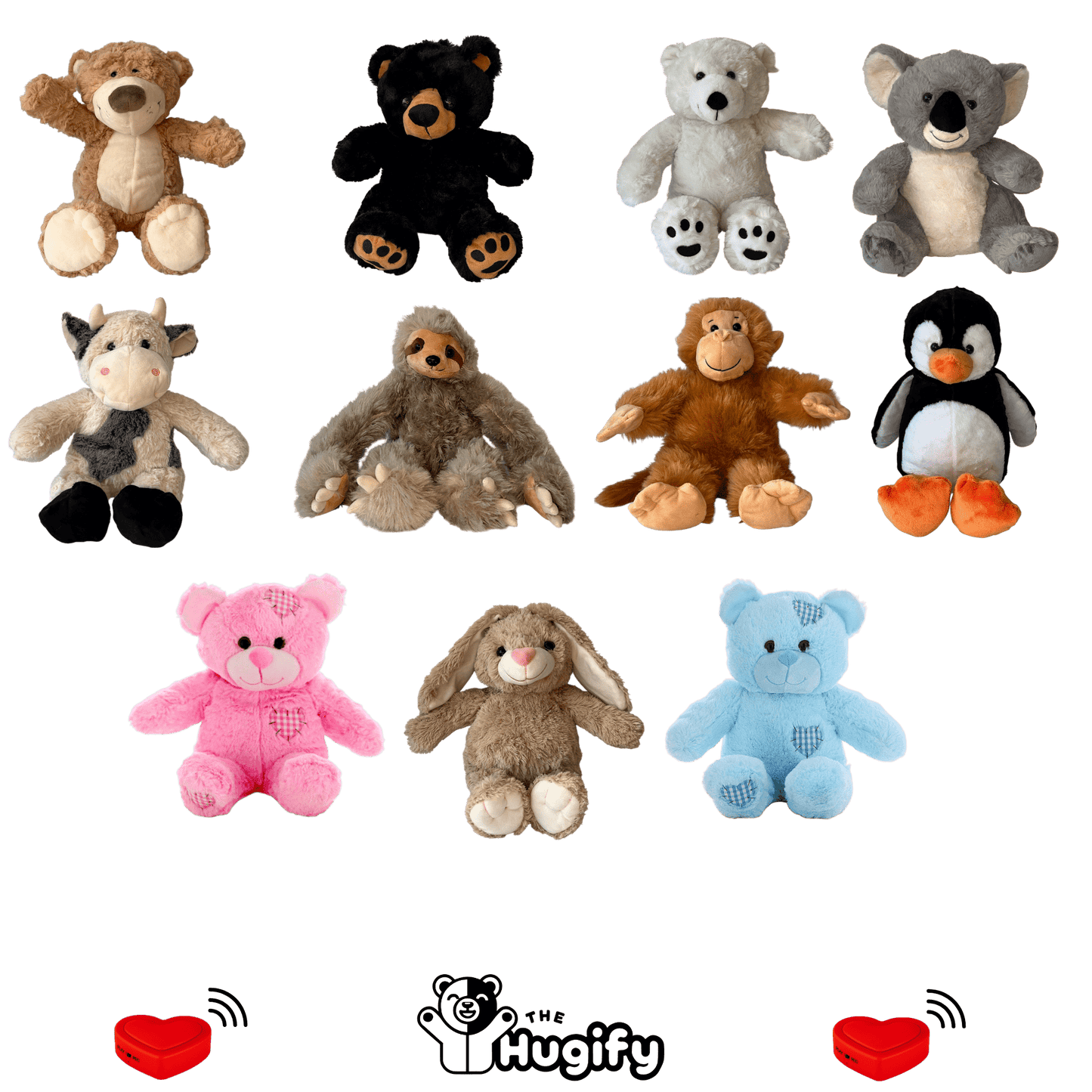 Knuffelbeer Love Roze - Met voicerecorder